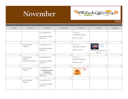 November 2022 Events