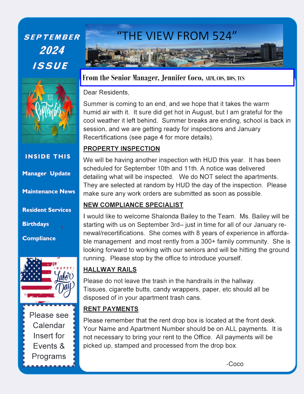 September 2024 Newsletter