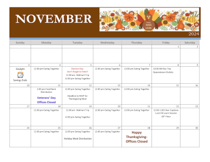 November 2024 Events