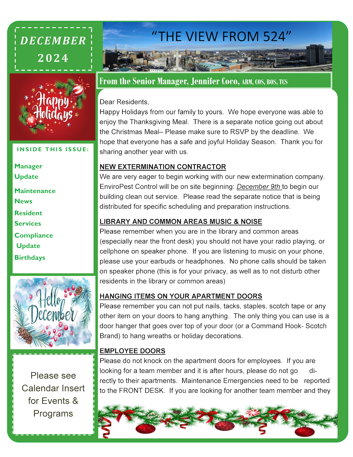 December 2024 Newsletter