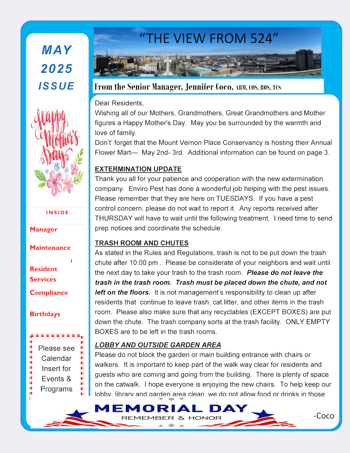 May 2025 Newsletter