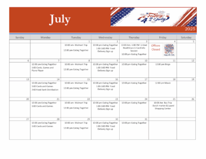 July 2025 Events