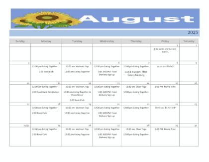 August 2025 Events