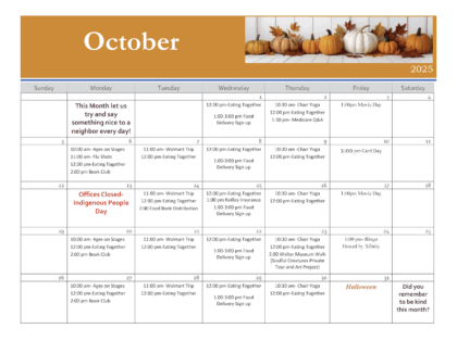 October 2025 Events